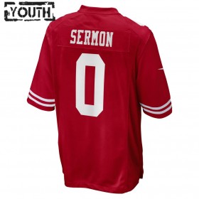 San Francisco 49ers Tröjor Trey Sermon 0 Nike Röd 2021 NFL Draft - Barn